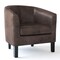 Simpli Home Austin 30"Tub Chair Tub Chair Distressed Faux Leather, Living Room